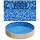 Uimoso 27ft Round Pool Liner UniBead 52in Wall Vinyl with Boulder Swirl Design