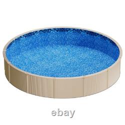 Uimoso 27ft Round Pool Liner UniBead 52in Wall Vinyl with Boulder Swirl Design