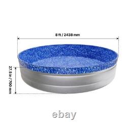 Uimoso 8ft Round Pool Liner Overlap 27.5in Wall Height Durable Vinyl Material