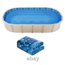 Uimoso Oval Pool Liner 15x30ft Duobead Style Pool Liner 52in Wall Height Durable