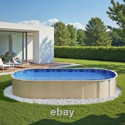Uimoso Oval Pool Liner 15x30ft Duobead Style Pool Liner 52in Wall Height Durable