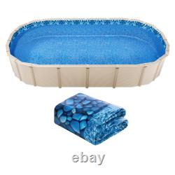 Uimoso Oval Pool Liner for 12x24ft/15x30ft/18x33ft Pools Overlap Style 54in Wall