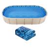 Uimoso Oval Pool Liner for 12x24ft/15x30ft/18x33ft Pools Overlap Style 54in Wall