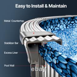 Uimoso Oval Pool Liner for 12x24ft/15x30ft/18x33ft Pools Overlap Style 54in Wall