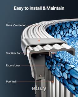 Uimoso Round Pool Liner 8ft Overlap Style Pool Liner 54in Wall Height Durable