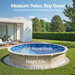Uimoso Round Pool Liner for 18' 21' 24' 27' 30' 33' Pool Unibead 52 Wall Height
