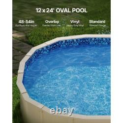 VEVOR 12 x 24 ft Oval Pool Liner, Overlap Style Above Ground Pool Liners, 48-to