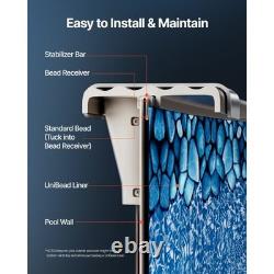 VEVOR 15 x 30 ft Oval Pool Liner, Unibead Above Ground Pool Liners, 52in Wall He