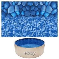 VEVOR 15ft Round Pool Liner Overlap 54in Wall Premium Vinyl Boulder Swirl