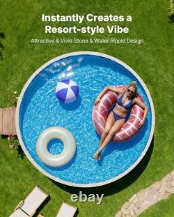 VEVOR 15ft Round Pool Liner Overlap 54in Wall Premium Vinyl Boulder Swirl