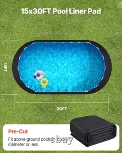 VEVOR 15x30 ft Oval Pool Liner Pad for Above Ground Pools Prevents Punctures