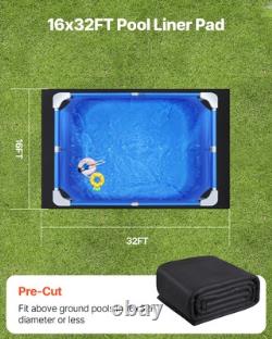 VEVOR 16x32ft Rectangle Pool Liner Pad Heavy Duty Thick Pool Mat Prevent