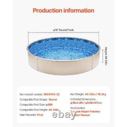 VEVOR 18-ft Round Above Ground Pool Liner, Overlap Pool Liners, Standard Gauge V