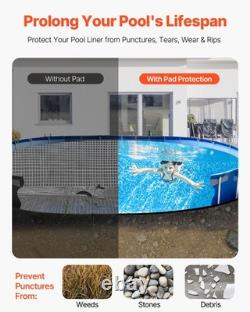 VEVOR 18x33 ft Oval Pool Liner Pad for Above Ground Pools Prevents Punctures