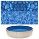 VEVOR 24ft Round Pool Liner Overlap 52in Wall Premium Vinyl Boulder Swirl
