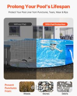 VEVOR 24ft Round Pool Liner Pad for Above Ground Pools Prevents Punctures Pool