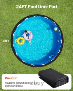 VEVOR 24ft Round Pool Liner Pad for Above Ground Pools Prevents Punctures Pool