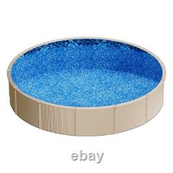 VEVOR 24ft Round Pool Liner UniBead 52in Wall Premium Vinyl Boulder Swirl