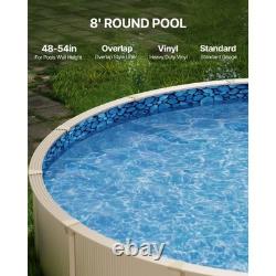 VEVOR 8-ft Round Above Ground Pool Liner, Overlap Pool Liners, Standard Gauge