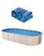 VEVOR Oval Pool Liner 15x30ft Overlap Style Pool Liner 54in Wall Height Durable