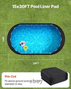 VEVOR Oval Pool Liner Pad, 15 x 30 ft Pool Liner Pad for Above Ground Swimming P
