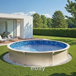 VEVOR Pool Liner, 33ft Round Pool Liner, Uinbead Style, Durable Vinyl Pool Liner