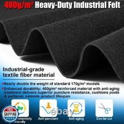 VICAMB 18ft 400g/m² Thicker Pool Liner Pad for Above Ground Swimming Pool, Rou