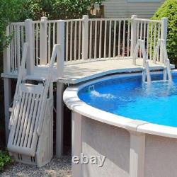 Vinyl Works Of Canada Above Ground Swimming Pool Resin Deck Kit Taupe 5 x 13.5