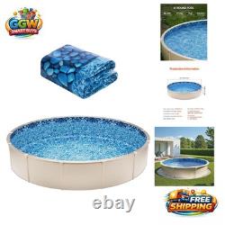 Weather Proof 8ft Round Pool Liner Multi-Purpose Vinyl Cover for Outdoor Needs