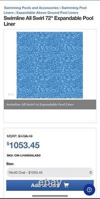 Wilbar Pool Liner 18x40x72 All Swirl Expandable