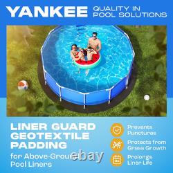 Yankee Pool Liner Pad, 12 X 24 Ft Oval Puncture Proof Pool Mat, above Ground Poo