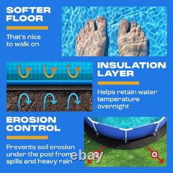 Yankee Pool Liner Pad, 12 X 24 Ft Oval Puncture Proof Pool Mat, above Ground Poo