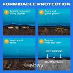 Yankee Pool Liner Pad, 12x24 Ft Rectangular Puncture Proof Pool Mat, Above