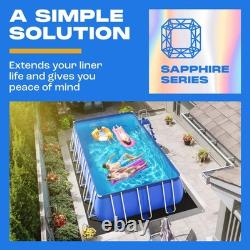 Yankee Pool Liner Pad, 12x24 Ft Rectangular Puncture Proof Pool Mat, Above