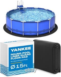 Yankee Pool Liner Pad, 15 Ft Round Puncture Proof Pool Mat, Above Ground Pool