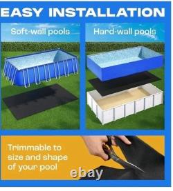Yankee Pool Liner Pad, 18X33 Ft Rectangular Puncture Proof Pool Mat, above Groun