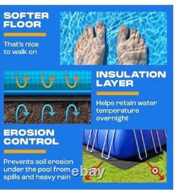 Yankee Pool Liner Pad, 18X33 Ft Rectangular Puncture Proof Pool Mat, above Groun