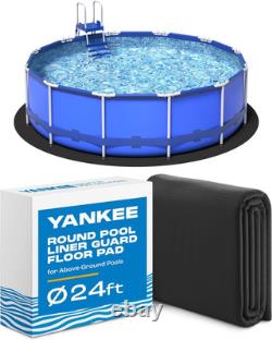 Yankee Pool Liner Pad, 24 Ft Round Pool Liner Pad, Puncture Proof Mat, Above