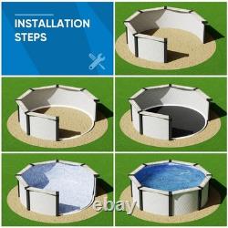 Zeonly 18FT Round Pool Liner Pad Black